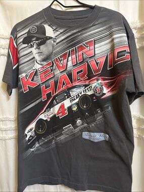 Kevin Harvick Black Graphic Racing T‑Shirt Men’s Medium